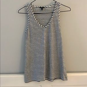 Theory linen/ cotton stripe tank - size Small